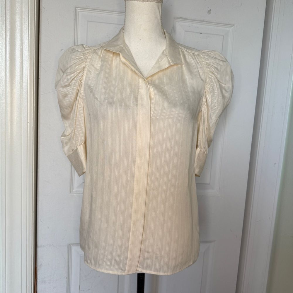 Designer Frame Silk Mix Coquette Girl Business Casual Blouse